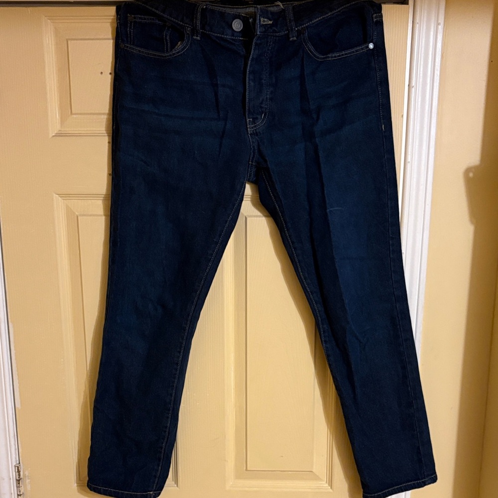 Boohoo Men's Deep Indigo Straight Jeans